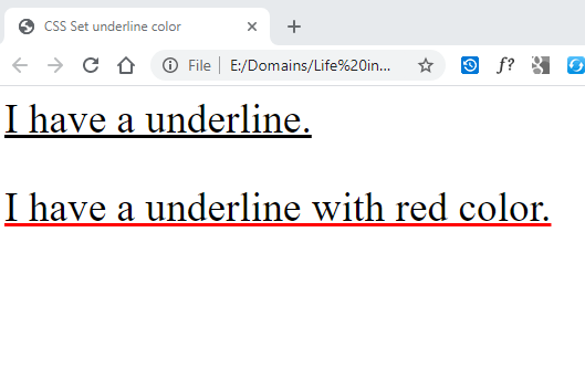 CSS Set underline color