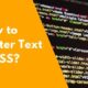 Center text in CSS