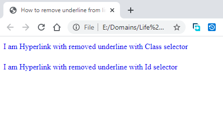 Remove underline from link 2