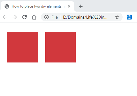 div elements next to each other