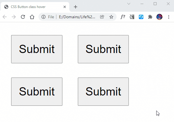 css button class hover