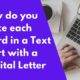 How do you make each word in a text start with a capital letter