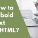 How to unbold text in html