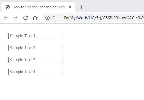 How to Change Placeholder Text in HTML