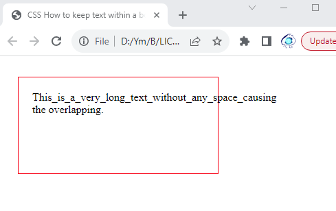 How to keep text within a bordered container