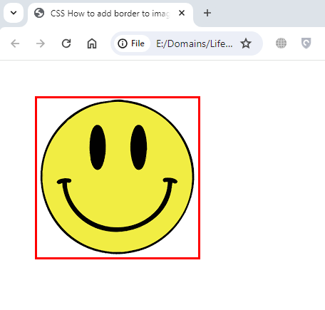 CSS How to add border to image