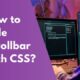 How to hide scrollbar with css